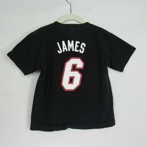 Adidas NBA Miami Heat T-Shirt L James #6 Sz S(4)